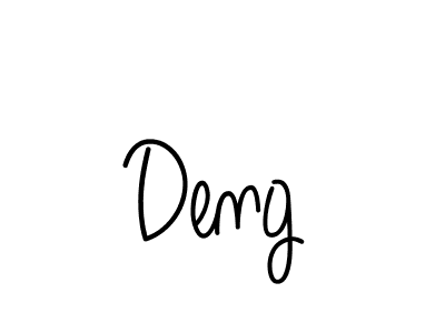 Make a beautiful signature design for name Deng. With this signature (Angelique-Rose-font-FFP) style, you can create a handwritten signature for free. Deng signature style 5 images and pictures png