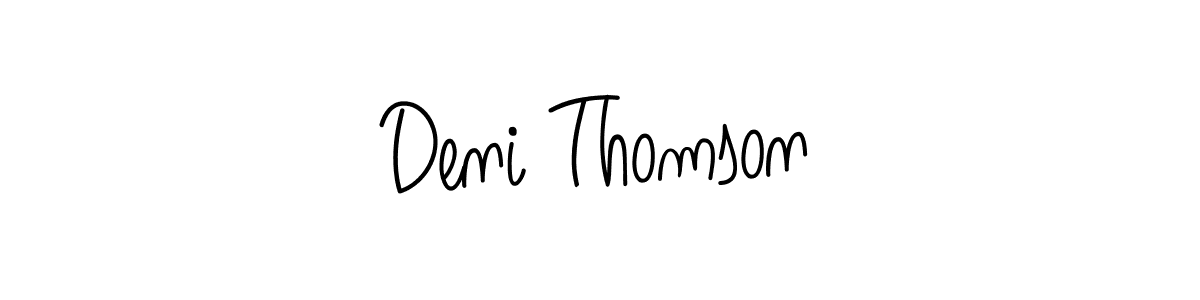 Deni Thomson stylish signature style. Best Handwritten Sign (Angelique-Rose-font-FFP) for my name. Handwritten Signature Collection Ideas for my name Deni Thomson. Deni Thomson signature style 5 images and pictures png