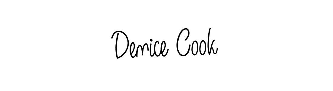 Denice Cook stylish signature style. Best Handwritten Sign (Angelique-Rose-font-FFP) for my name. Handwritten Signature Collection Ideas for my name Denice Cook. Denice Cook signature style 5 images and pictures png