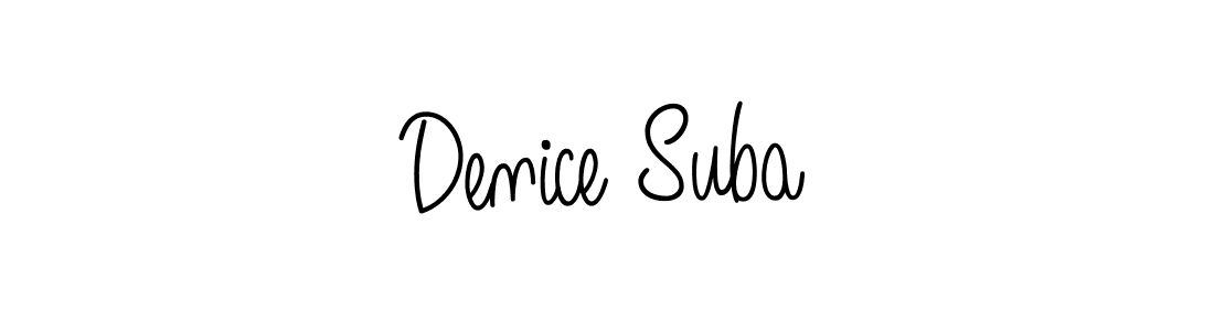 Design your own signature with our free online signature maker. With this signature software, you can create a handwritten (Angelique-Rose-font-FFP) signature for name Denice Suba. Denice Suba signature style 5 images and pictures png