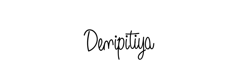 Design your own signature with our free online signature maker. With this signature software, you can create a handwritten (Angelique-Rose-font-FFP) signature for name Denipitiya. Denipitiya signature style 5 images and pictures png