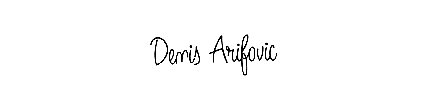 The best way (Angelique-Rose-font-FFP) to make a short signature is to pick only two or three words in your name. The name Denis Arifovic include a total of six letters. For converting this name. Denis Arifovic signature style 5 images and pictures png