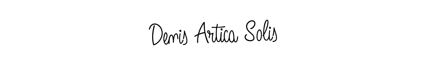 How to make Denis Artica Solis name signature. Use Angelique-Rose-font-FFP style for creating short signs online. This is the latest handwritten sign. Denis Artica Solis signature style 5 images and pictures png