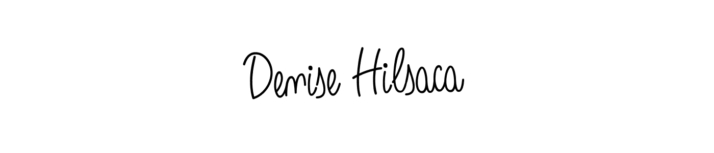 Make a beautiful signature design for name Denise Hilsaca. With this signature (Angelique-Rose-font-FFP) style, you can create a handwritten signature for free. Denise Hilsaca signature style 5 images and pictures png