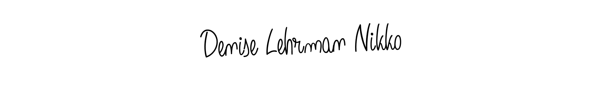 Denise Lehrman Nikko stylish signature style. Best Handwritten Sign (Angelique-Rose-font-FFP) for my name. Handwritten Signature Collection Ideas for my name Denise Lehrman Nikko. Denise Lehrman Nikko signature style 5 images and pictures png
