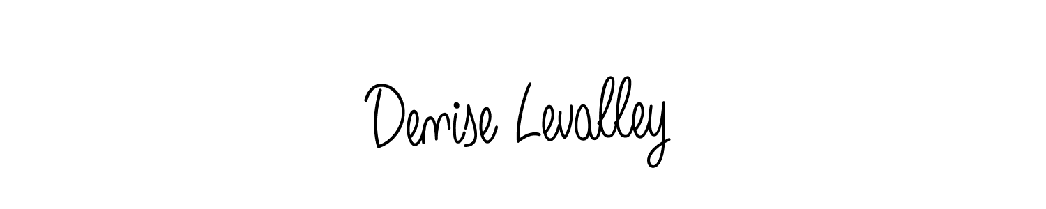 Make a beautiful signature design for name Denise Levalley. With this signature (Angelique-Rose-font-FFP) style, you can create a handwritten signature for free. Denise Levalley signature style 5 images and pictures png