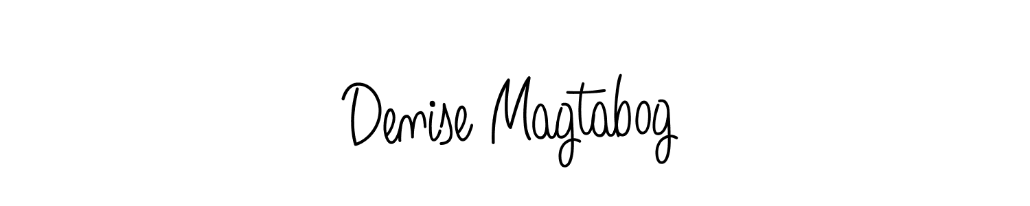 The best way (Angelique-Rose-font-FFP) to make a short signature is to pick only two or three words in your name. The name Denise Magtabog include a total of six letters. For converting this name. Denise Magtabog signature style 5 images and pictures png