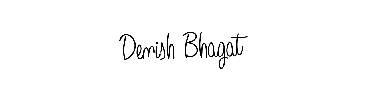Design your own signature with our free online signature maker. With this signature software, you can create a handwritten (Angelique-Rose-font-FFP) signature for name Denish Bhagat. Denish Bhagat signature style 5 images and pictures png