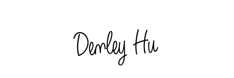 You should practise on your own different ways (Angelique-Rose-font-FFP) to write your name (Denley Hu) in signature. don't let someone else do it for you. Denley Hu signature style 5 images and pictures png