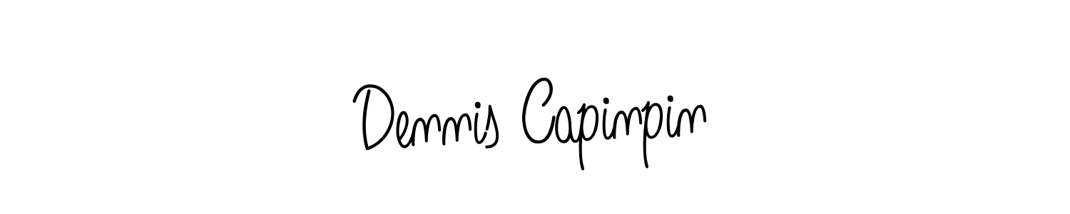 Make a beautiful signature design for name Dennis Capinpin. With this signature (Angelique-Rose-font-FFP) style, you can create a handwritten signature for free. Dennis Capinpin signature style 5 images and pictures png