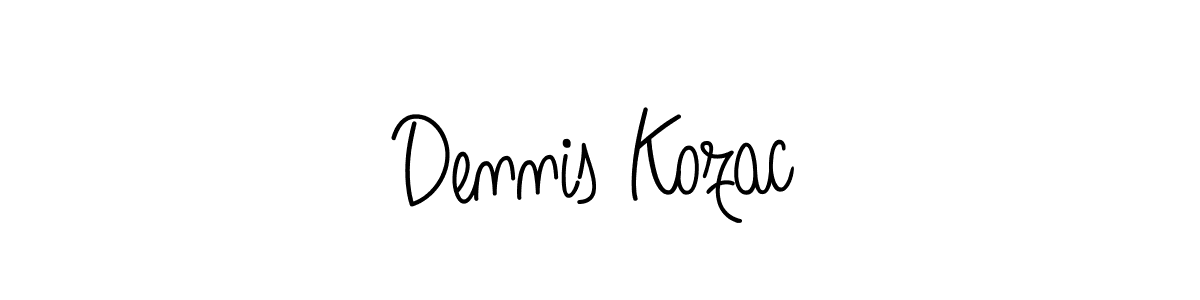 You should practise on your own different ways (Angelique-Rose-font-FFP) to write your name (Dennis Kozac) in signature. don't let someone else do it for you. Dennis Kozac signature style 5 images and pictures png