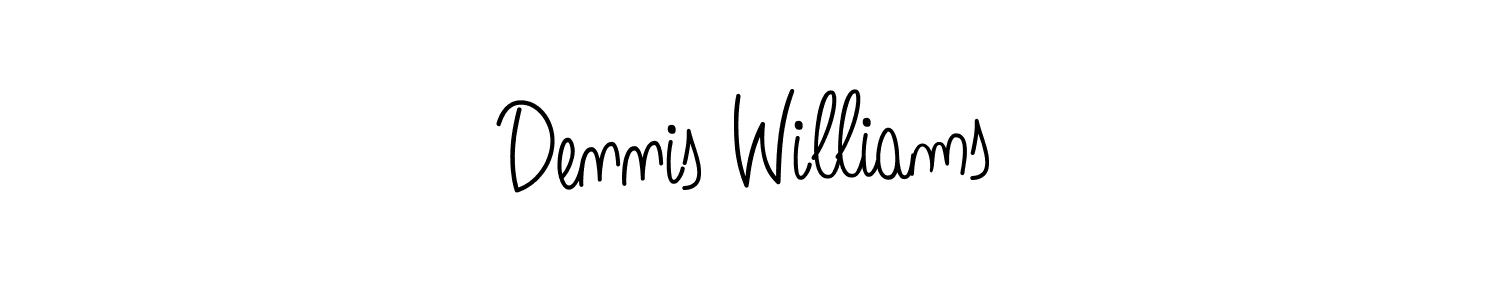 Use a signature maker to create a handwritten signature online. With this signature software, you can design (Angelique-Rose-font-FFP) your own signature for name Dennis Williams. Dennis Williams signature style 5 images and pictures png