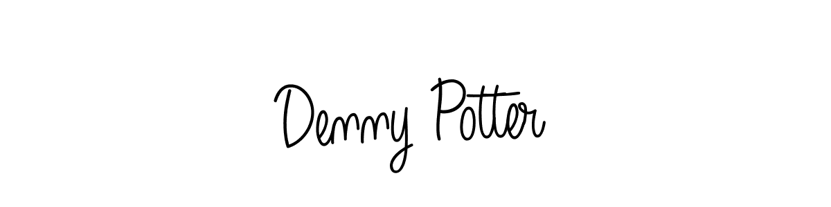 Make a beautiful signature design for name Denny Potter. With this signature (Angelique-Rose-font-FFP) style, you can create a handwritten signature for free. Denny Potter signature style 5 images and pictures png