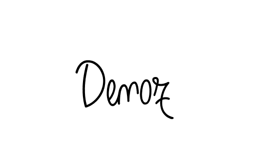 Design your own signature with our free online signature maker. With this signature software, you can create a handwritten (Angelique-Rose-font-FFP) signature for name Denoz. Denoz signature style 5 images and pictures png