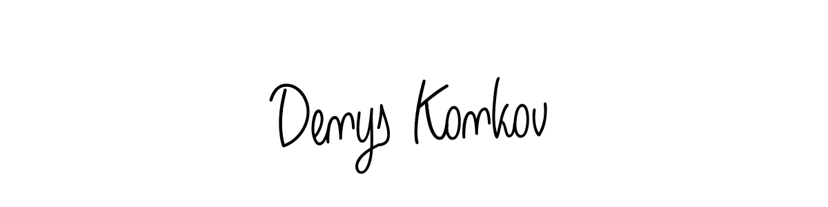 Angelique-Rose-font-FFP is a professional signature style that is perfect for those who want to add a touch of class to their signature. It is also a great choice for those who want to make their signature more unique. Get Denys Konkov name to fancy signature for free. Denys Konkov signature style 5 images and pictures png