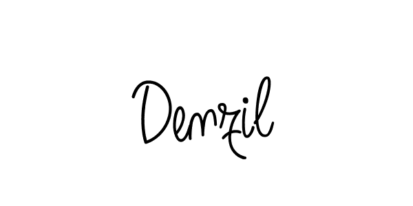Denzil stylish signature style. Best Handwritten Sign (Angelique-Rose-font-FFP) for my name. Handwritten Signature Collection Ideas for my name Denzil. Denzil signature style 5 images and pictures png