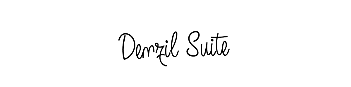 Use a signature maker to create a handwritten signature online. With this signature software, you can design (Angelique-Rose-font-FFP) your own signature for name Denzil Suite. Denzil Suite signature style 5 images and pictures png