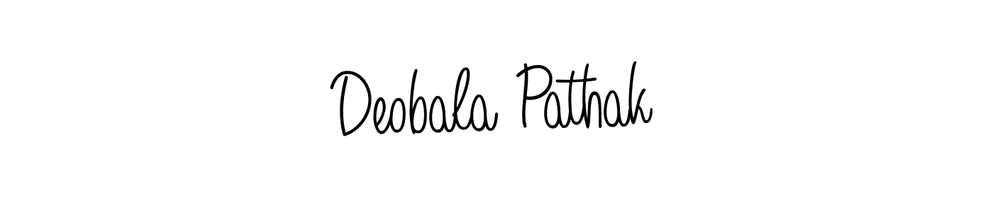 Design your own signature with our free online signature maker. With this signature software, you can create a handwritten (Angelique-Rose-font-FFP) signature for name Deobala Pathak. Deobala Pathak signature style 5 images and pictures png