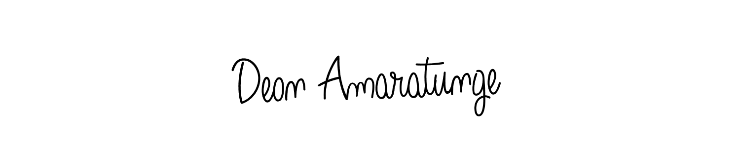 Create a beautiful signature design for name Deon Amaratunge. With this signature (Angelique-Rose-font-FFP) fonts, you can make a handwritten signature for free. Deon Amaratunge signature style 5 images and pictures png