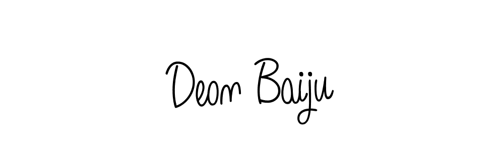 How to make Deon Baiju name signature. Use Angelique-Rose-font-FFP style for creating short signs online. This is the latest handwritten sign. Deon Baiju signature style 5 images and pictures png