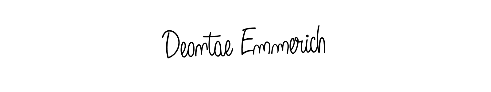 How to make Deontae Emmerich signature? Angelique-Rose-font-FFP is a professional autograph style. Create handwritten signature for Deontae Emmerich name. Deontae Emmerich signature style 5 images and pictures png