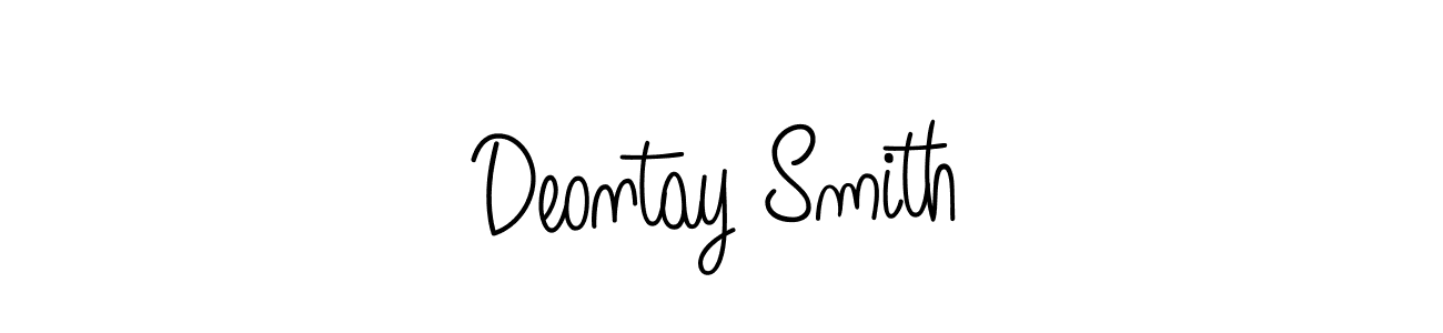You should practise on your own different ways (Angelique-Rose-font-FFP) to write your name (Deontay Smith) in signature. don't let someone else do it for you. Deontay Smith signature style 5 images and pictures png