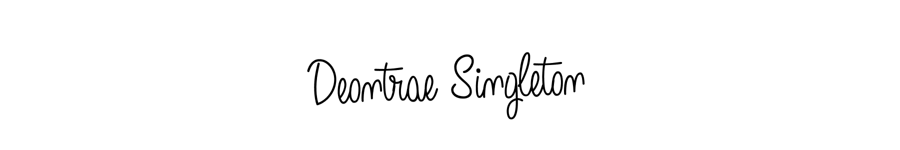 Create a beautiful signature design for name Deontrae Singleton. With this signature (Angelique-Rose-font-FFP) fonts, you can make a handwritten signature for free. Deontrae Singleton signature style 5 images and pictures png