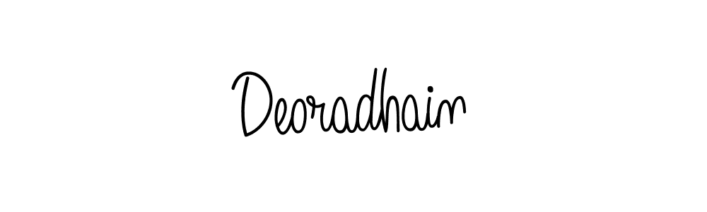 How to make Deoradhain name signature. Use Angelique-Rose-font-FFP style for creating short signs online. This is the latest handwritten sign. Deoradhain signature style 5 images and pictures png