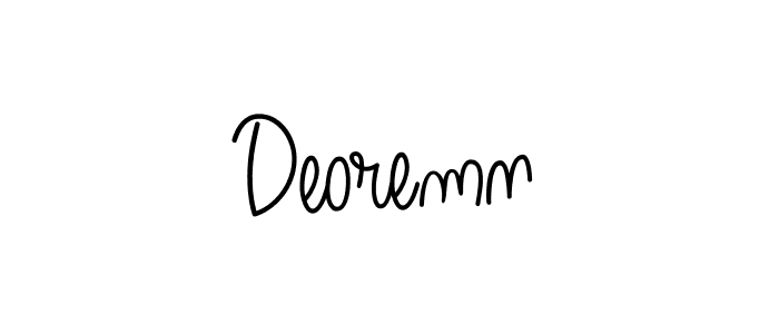 The best way (Angelique-Rose-font-FFP) to make a short signature is to pick only two or three words in your name. The name Deoremn include a total of six letters. For converting this name. Deoremn signature style 5 images and pictures png