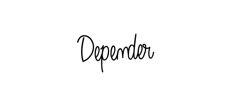 How to make Depender name signature. Use Angelique-Rose-font-FFP style for creating short signs online. This is the latest handwritten sign. Depender signature style 5 images and pictures png