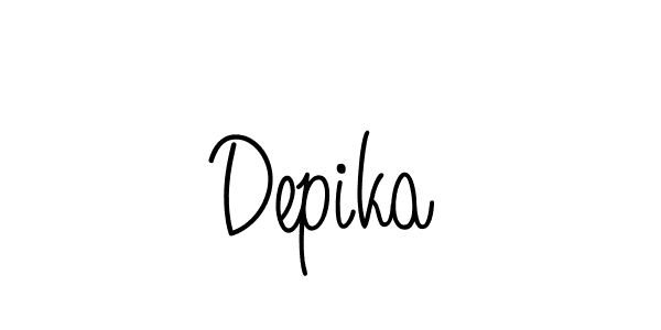 Use a signature maker to create a handwritten signature online. With this signature software, you can design (Angelique-Rose-font-FFP) your own signature for name Depika. Depika signature style 5 images and pictures png