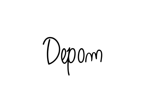 The best way (Angelique-Rose-font-FFP) to make a short signature is to pick only two or three words in your name. The name Depom include a total of six letters. For converting this name. Depom signature style 5 images and pictures png