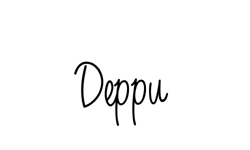 You should practise on your own different ways (Angelique-Rose-font-FFP) to write your name (Deppu) in signature. don't let someone else do it for you. Deppu signature style 5 images and pictures png