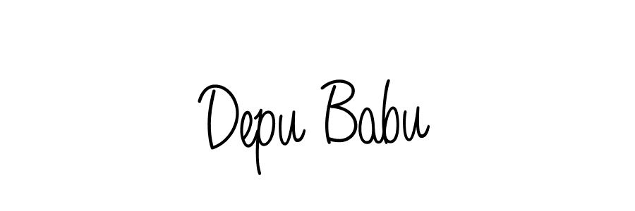 Angelique-Rose-font-FFP is a professional signature style that is perfect for those who want to add a touch of class to their signature. It is also a great choice for those who want to make their signature more unique. Get Depu Babu name to fancy signature for free. Depu Babu signature style 5 images and pictures png