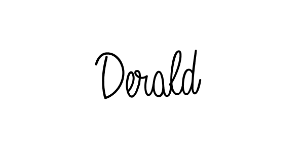 Make a beautiful signature design for name Derald. With this signature (Angelique-Rose-font-FFP) style, you can create a handwritten signature for free. Derald signature style 5 images and pictures png