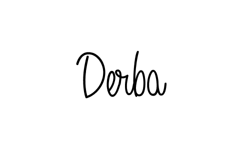 Use a signature maker to create a handwritten signature online. With this signature software, you can design (Angelique-Rose-font-FFP) your own signature for name Derba. Derba signature style 5 images and pictures png