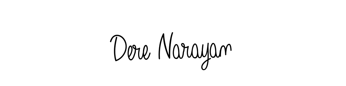 You should practise on your own different ways (Angelique-Rose-font-FFP) to write your name (Dere Narayan) in signature. don't let someone else do it for you. Dere Narayan signature style 5 images and pictures png