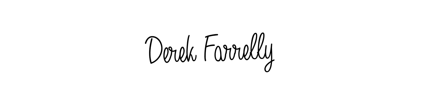 Make a beautiful signature design for name Derek Farrelly. With this signature (Angelique-Rose-font-FFP) style, you can create a handwritten signature for free. Derek Farrelly signature style 5 images and pictures png