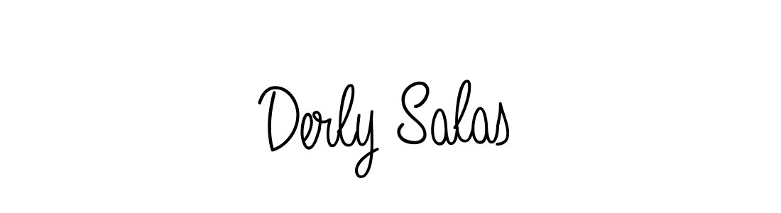 You should practise on your own different ways (Angelique-Rose-font-FFP) to write your name (Derly Salas) in signature. don't let someone else do it for you. Derly Salas signature style 5 images and pictures png
