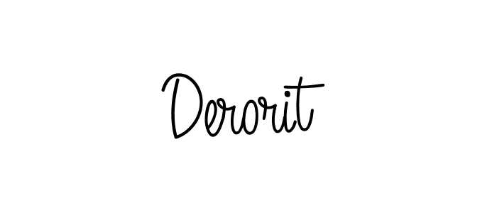 It looks lik you need a new signature style for name Derorit. Design unique handwritten (Angelique-Rose-font-FFP) signature with our free signature maker in just a few clicks. Derorit signature style 5 images and pictures png