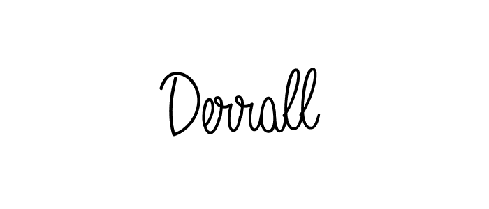 Make a beautiful signature design for name Derrall. With this signature (Angelique-Rose-font-FFP) style, you can create a handwritten signature for free. Derrall signature style 5 images and pictures png