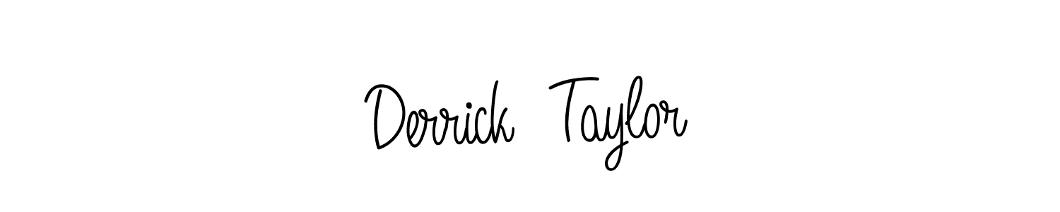 Make a beautiful signature design for name Derrick  Taylor. With this signature (Angelique-Rose-font-FFP) style, you can create a handwritten signature for free. Derrick  Taylor signature style 5 images and pictures png