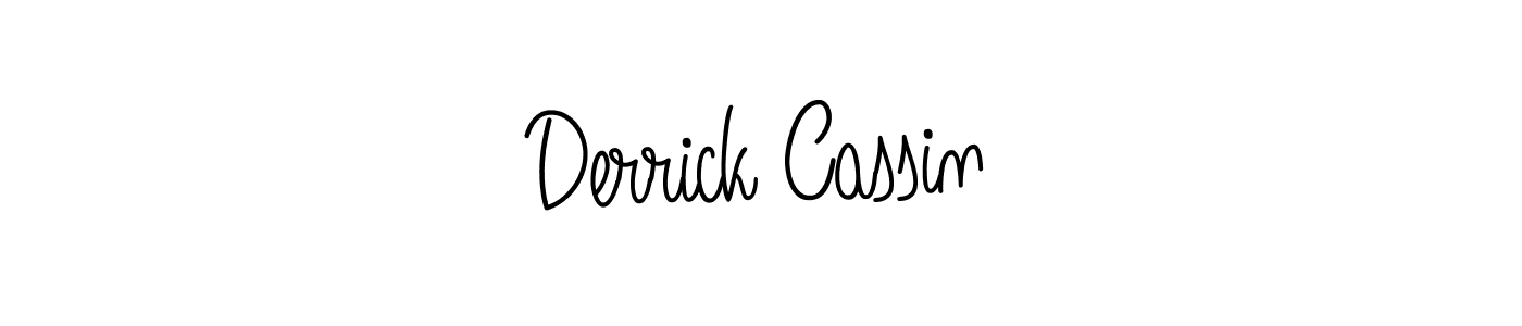 Use a signature maker to create a handwritten signature online. With this signature software, you can design (Angelique-Rose-font-FFP) your own signature for name Derrick Cassin. Derrick Cassin signature style 5 images and pictures png