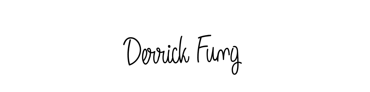 Design your own signature with our free online signature maker. With this signature software, you can create a handwritten (Angelique-Rose-font-FFP) signature for name Derrick Fung. Derrick Fung signature style 5 images and pictures png