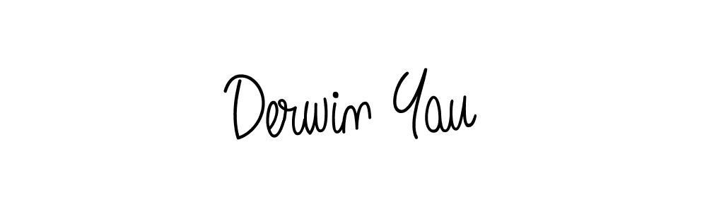Design your own signature with our free online signature maker. With this signature software, you can create a handwritten (Angelique-Rose-font-FFP) signature for name Derwin Yau. Derwin Yau signature style 5 images and pictures png
