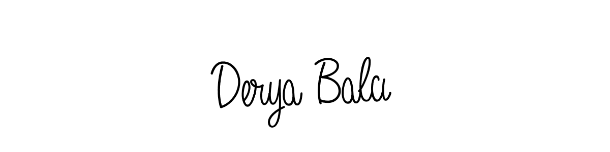 Make a beautiful signature design for name Derya Balcı. With this signature (Angelique-Rose-font-FFP) style, you can create a handwritten signature for free. Derya Balcı signature style 5 images and pictures png