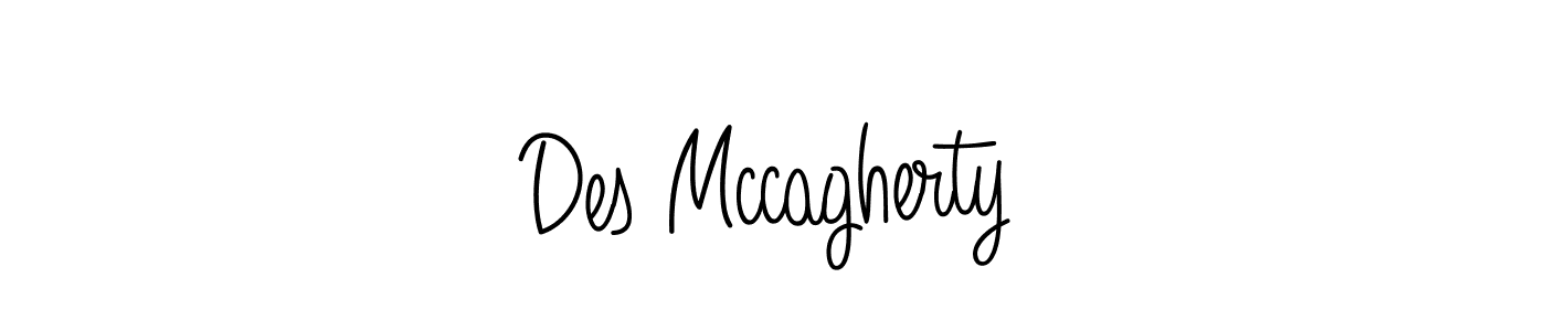 Use a signature maker to create a handwritten signature online. With this signature software, you can design (Angelique-Rose-font-FFP) your own signature for name Des Mccagherty. Des Mccagherty signature style 5 images and pictures png