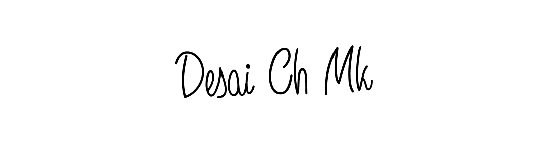 How to make Desai Ch Mk name signature. Use Angelique-Rose-font-FFP style for creating short signs online. This is the latest handwritten sign. Desai Ch Mk signature style 5 images and pictures png