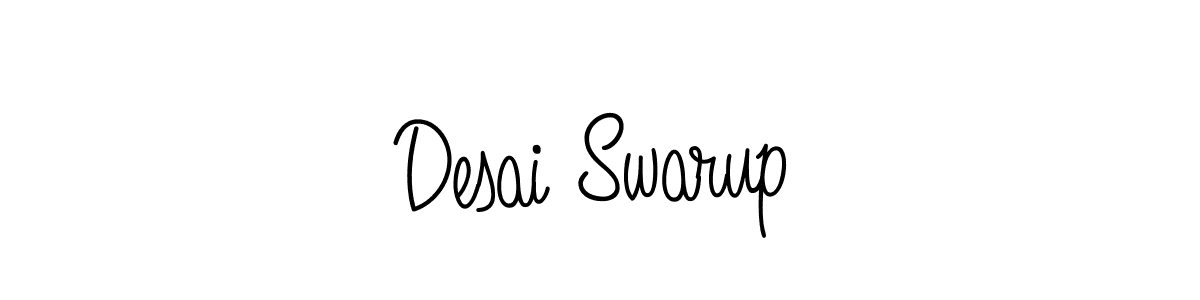 How to make Desai Swarup signature? Angelique-Rose-font-FFP is a professional autograph style. Create handwritten signature for Desai Swarup name. Desai Swarup signature style 5 images and pictures png