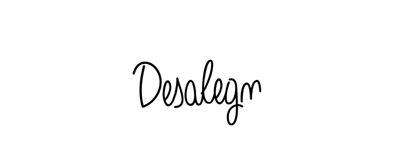 Design your own signature with our free online signature maker. With this signature software, you can create a handwritten (Angelique-Rose-font-FFP) signature for name Desalegn. Desalegn signature style 5 images and pictures png